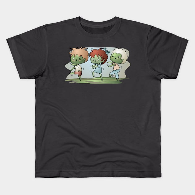 Kawaii Zombies Kids T-Shirt by LyddieDoodles